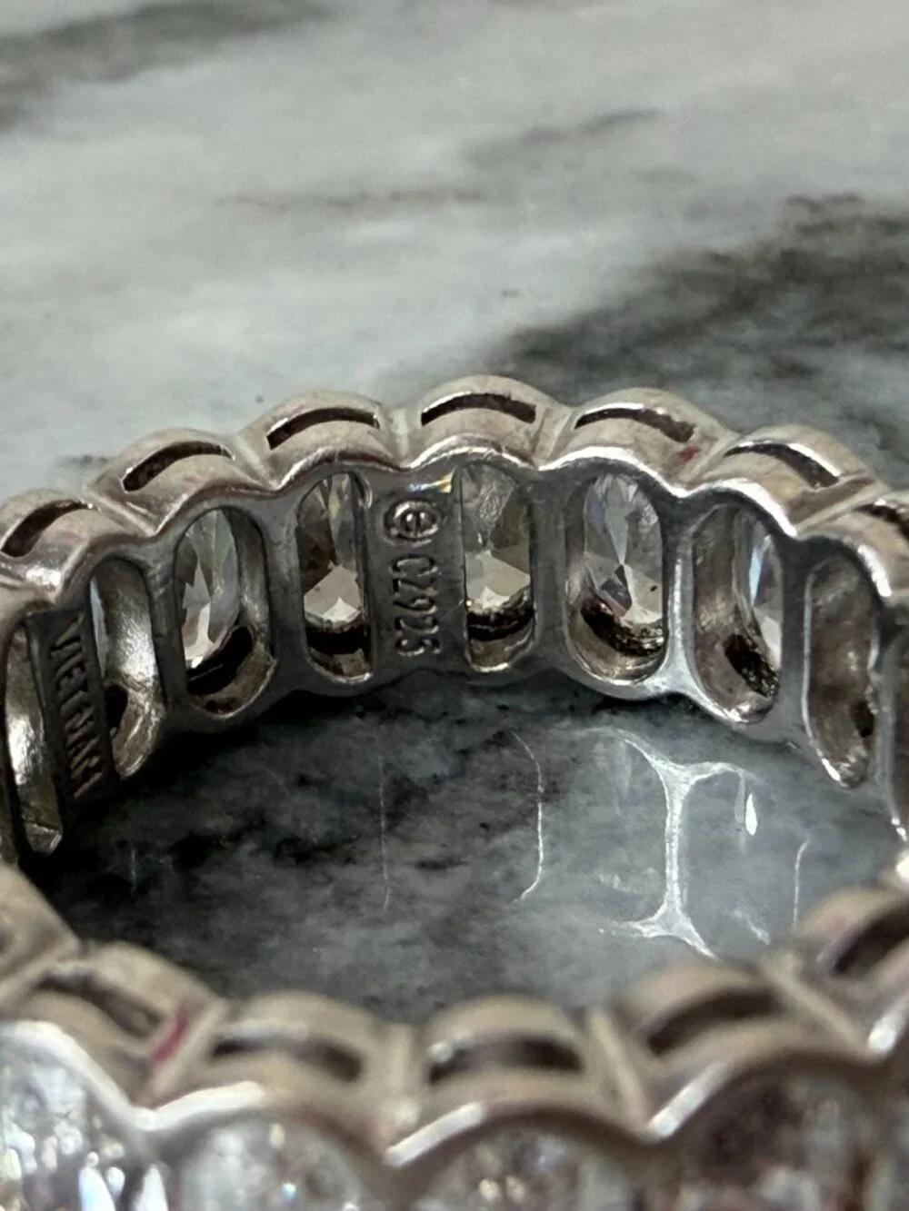 Radiance by Absolute 4.75 ct Sterling Silver Oval Eternity Ring - 5